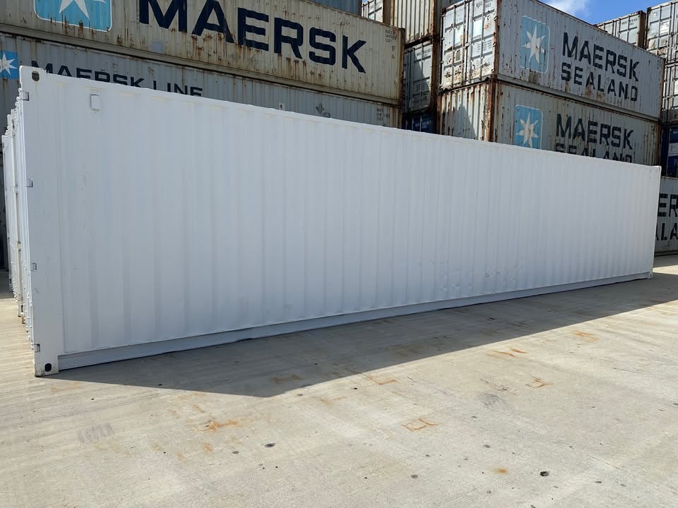 40 foot standard painted white