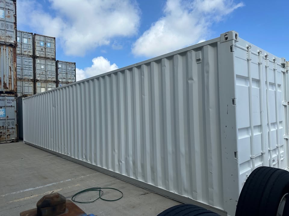 40 foot standard painted white