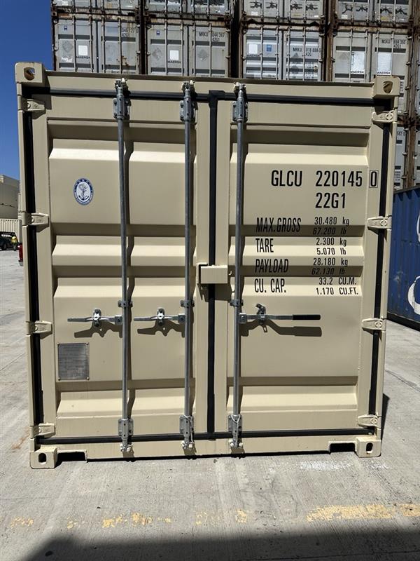 20 foot standard double door beige