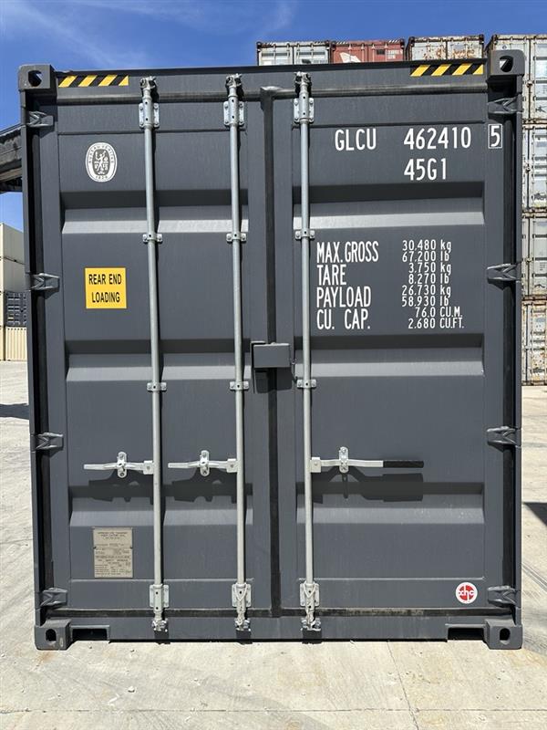 40 foot high cube double door gray